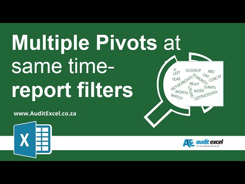 Pages in your Pivot Tables incl creating multiple pivots at same time