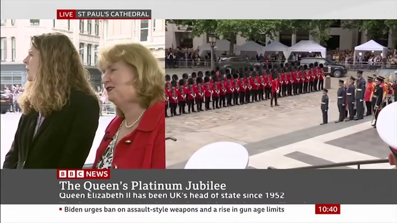 BBC News footage of Boris & Carrie Johnson being booed at the jubilee thanksgiving service