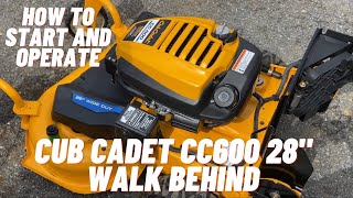 Famous How to Start and Operate a Cub Cadet CC600 Walk Behind Profile