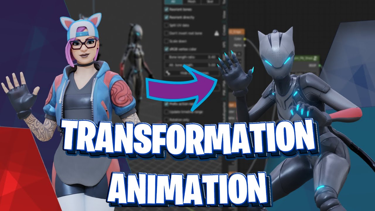 How to Transform a Skin Into Another Skin Fortnite Blender Tutorial