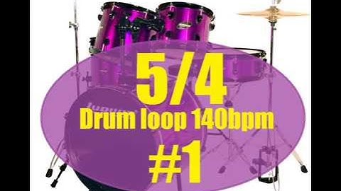 5/4 Drum loop 140bpm #1