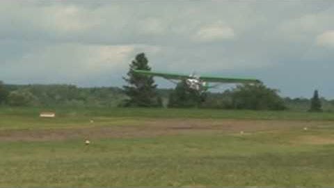 Super short landing with our Super Cub leading edge slat kit