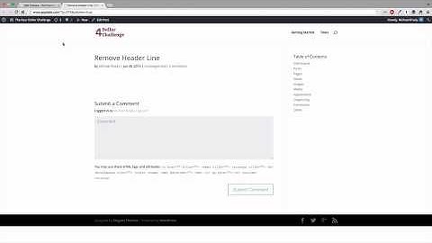 Remove Horizontal Line Below Header in Divi Theme
