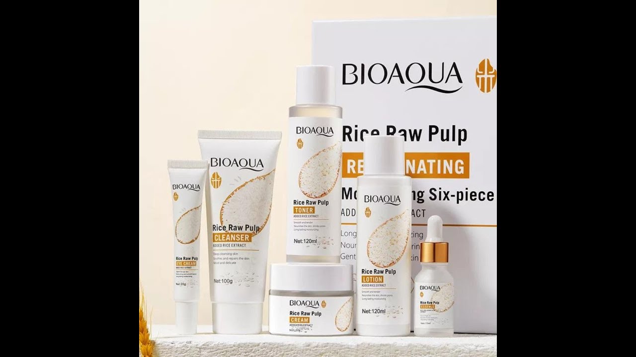 Bioaqua Rice Raw Pulp Cream Set 6 Pices for Glass Skin