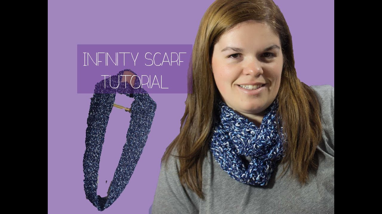 Super Easy V Stitch Infinity Scarf - 1 skein project - YouTube