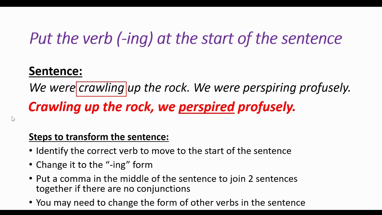 Varying Sentence Structure Worksheet Pdf
