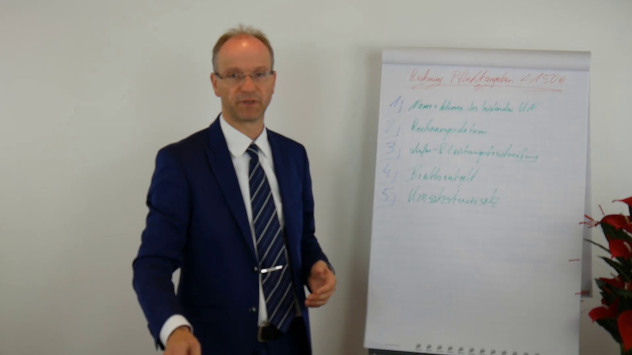Update New Rechnungen Pflichtangaben unter 150 Euro