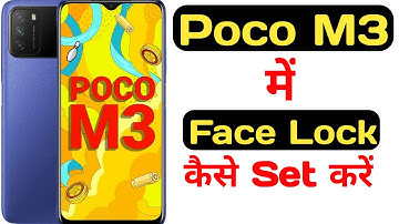 How to set face lock in poco m3 || poco m3 me face lock kaise set kare ||