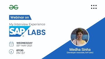 Webinar | My Interview Experience at SAP Labs