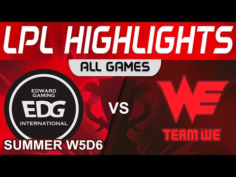 EDG vs WE Highlights ALL GAMES LPL Summer Season 2023 W5D6 EDward Gaming vs Team WE by Onivia