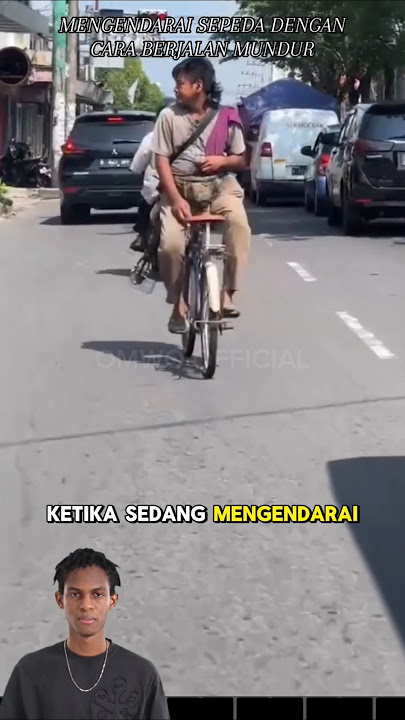 MENGENDARAI SEPEDA DENGAN CARA BERJALAN MUNDUR #shorts
