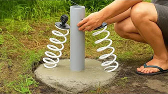 Few people know this secret! Free energy source from cement, old PVC pipes and old tires – It Works!