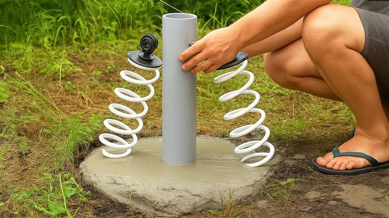 Мало кто знает этот секрет! Бесплатный источник энергии из цемента, старых ПВХ-труб и старых шин — э