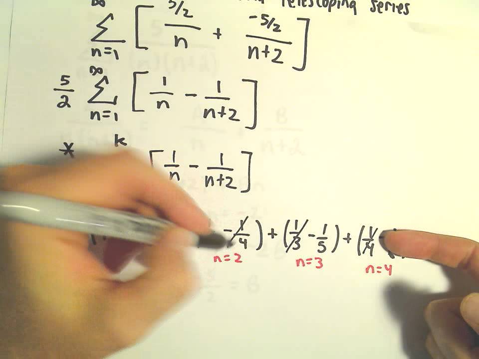 Telescoping Series Finding The Sum Example 1 Youtube