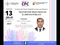 Conferencia GESTIÓN POR RESULTADOS EN EL SERVICIO PÚBLICO