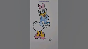 How to Draw Daisy Duck Cartoon #shorts #ytshorts #youtubeshorts #shortvideo #trending #colourpencil