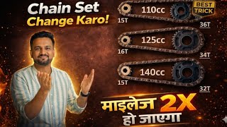 By Just Changing Teeth Numbers On Front Rear Chain Sprocket Can Improve Bike Mileage, Speed Torque