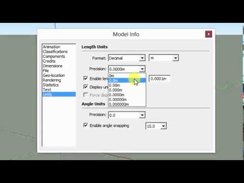 SketchUp Tutorial - การเปลี่ยนหน่วยวัด Google SketchUp Pro