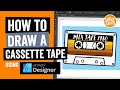 How to Draw A Cassette Tape using Affinity Designer.