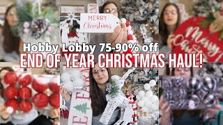 HOBBY LOBBY 90% OFF CHRISTMAS SALE! END OF SEASON CHRISTMAS DECOR | CHRISTMAS DECOR HAUL