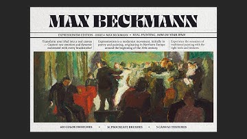 Testing Max Beckmann Procreate Brushes, Canvas Textures & Color Palettes by Digi Life