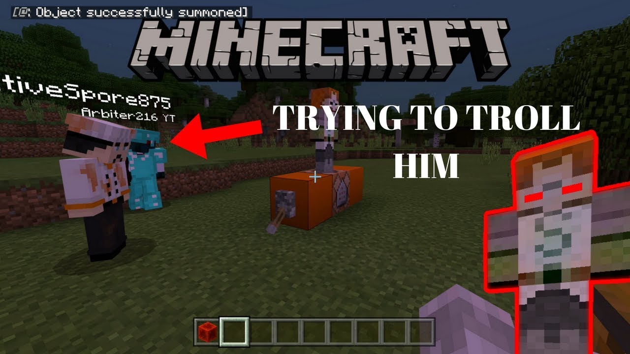 TRYING TO TROLL SOMEONE | MINECRAFT EVIL SAMSTER2855 MOD | WITH M4ster Chief380