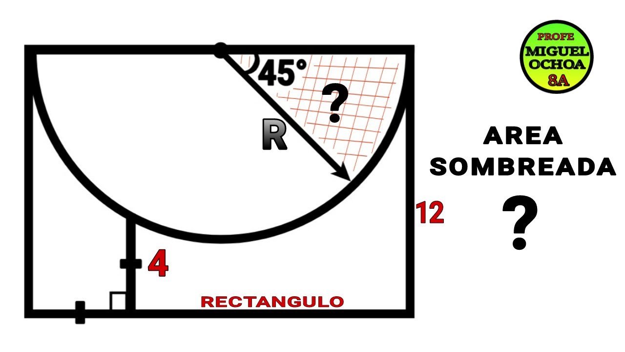 EJERCICIO VIRAL!!!! 💪💪🟢 Calcula el Área Sombreada😡👽
