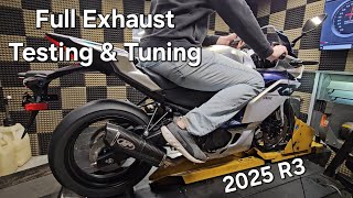 A full exhaust and proper tuning is definitely a SIGNIFICANT improvement on our new 25 R3!