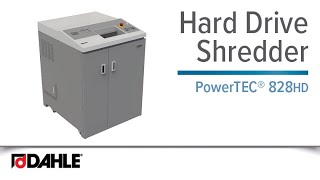 Dahle PowerTEC 808 MS Media Shredder, Destroys Cell Phones, Mini Tablets,  SSDs & Flash Drives, Chain Driven 3.5 HP Motor, Security Level O-3/E-3 for