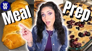 Ww Meal Prep For Weight Loss - Patty Melt - B-Fast Rolls & Lemon Blueberry Blondies