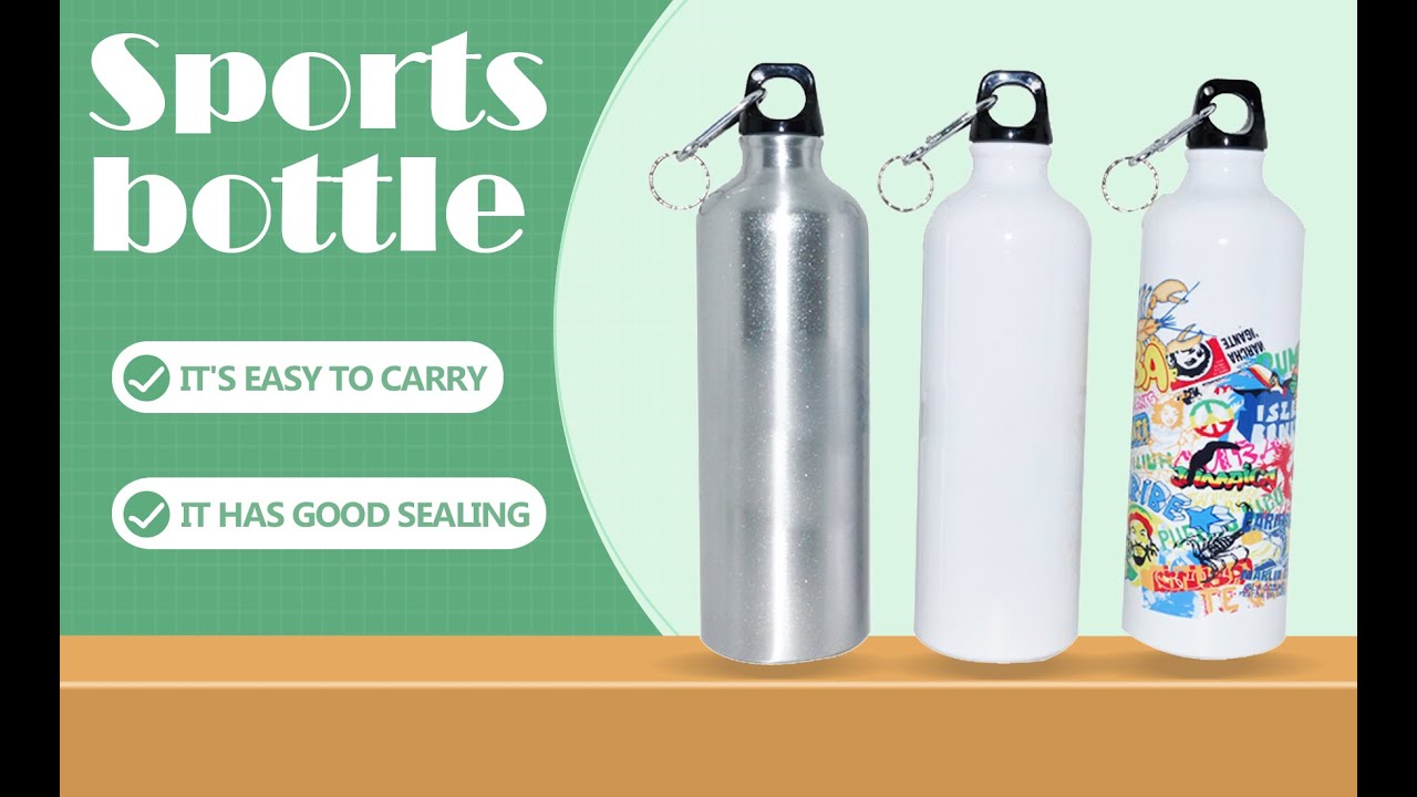 60pcs/Pack 500ml/750ml Blank Aluminum Sports Bottle for Sublimation Printing, White/Silver YouTube