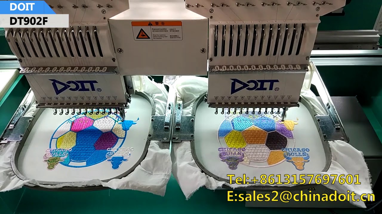 902F flat embroidery machine YouTube