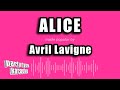 Avril Lavigne Alice Karaoke Version 