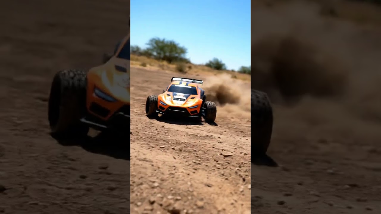 Low-Angle Drift! VEO RC Car Kicking Up Dirt Around a Sharp Corner