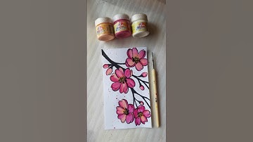 #cherryblossompainting #cherryblossom #sakura #shortsvideo #sketchbookartwork #gouachepainting