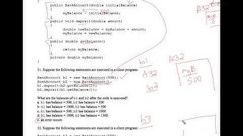 Java Classes Objects AP Style Worksheet 1