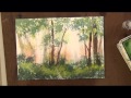 How to Sponge Trees with Watercolor Painting