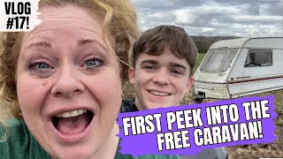 Turning Trash into Comfort: Our First Peek into the Free Caravan! Vlog #17