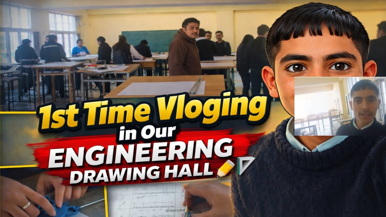 1st time vloging in our Engineering Drawing Hall ✏️📐