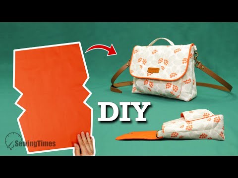 Easy way to sew a Flap Crossbody Bag 📌 Neat bottom corner, sewing tips &amp;amp; tricks for beginner