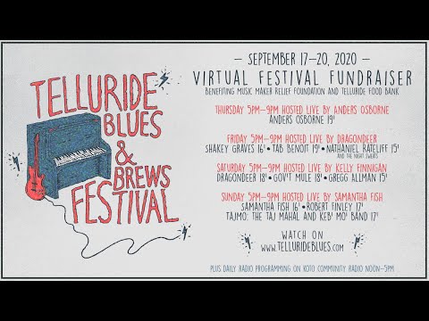 Telluride Blues & Brews Festival 2020 Virtual Fundraiser - Sunday - Hosted By Samantha Fish
