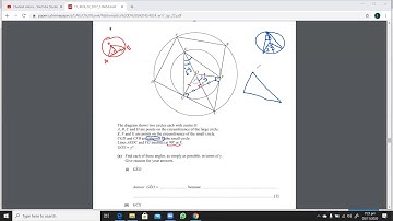 Circle Properties from Past Papers 1 of 3/O Level Maths.