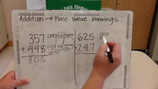 Addition place value drawings
