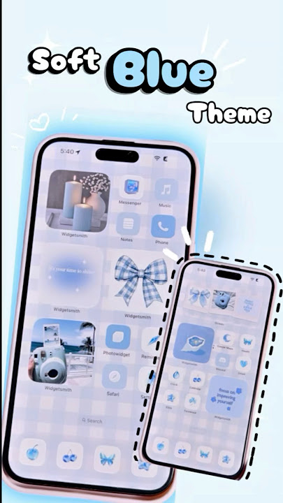 How to make your iPhone aesthetic 🩵✨cute icons, widget, home scren & lock screen ✨#yt #shorts