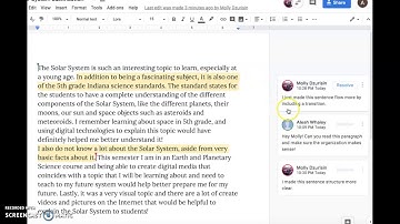 Google Doc Screen Cast Demo