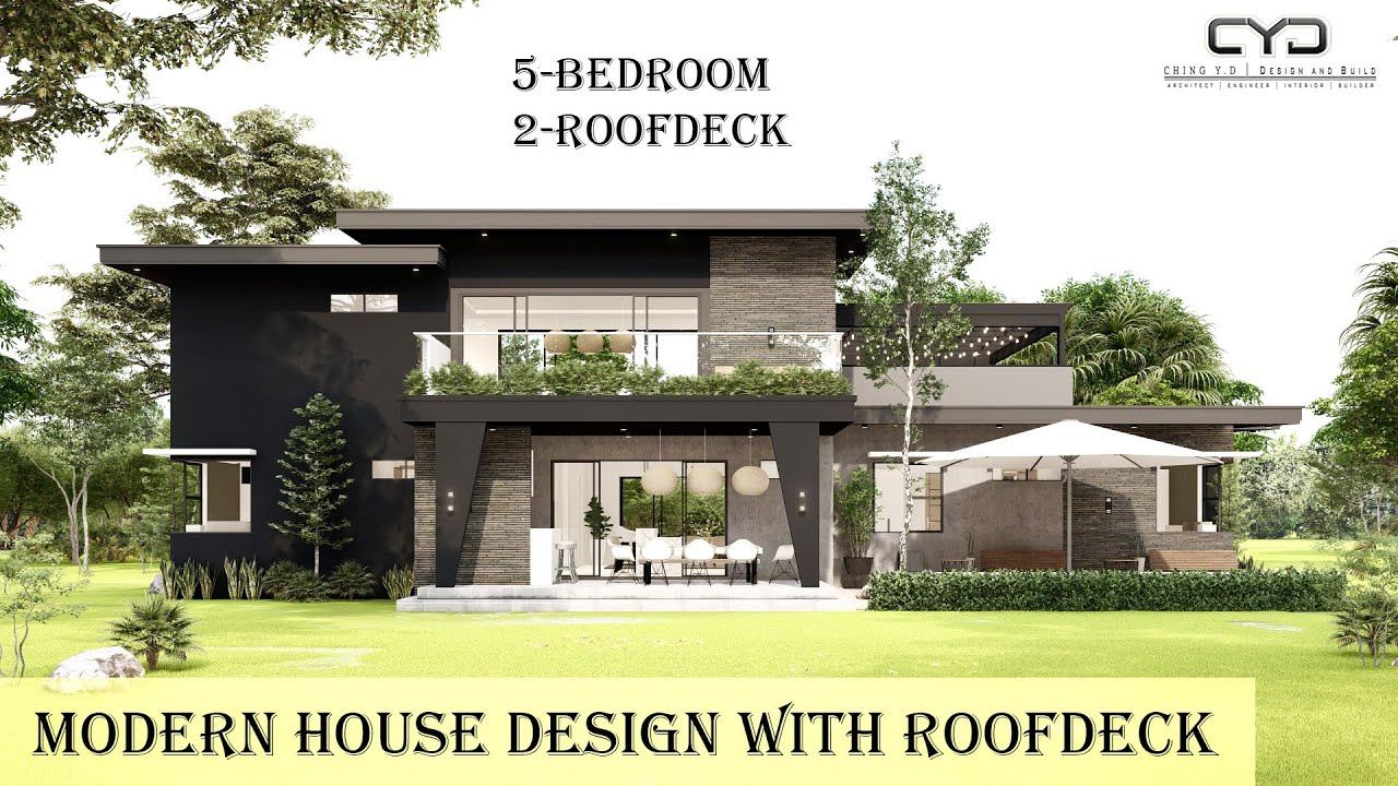Project #47: A 5-BEDROOM MODERN RESIDENTIAL with ROOFDECK  | House Tour | House Design