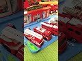 トミカ　消防車くんが　パーキングで休憩するー！　#コマ撮り　#消防車　#shorts
