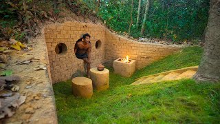 I Built The most Secret Underground Villa by Ancient Skills, Jungle Survival Builder