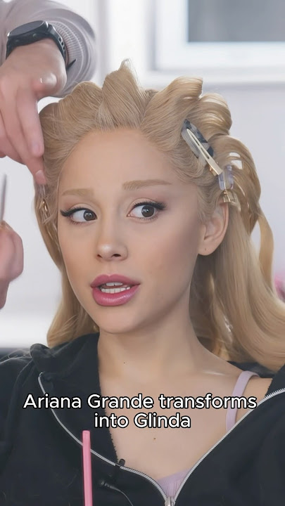 Ariana Grande turns into Glinda from WICKED movie #shorts #wicked #arianagrande #glinda