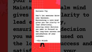 Don't let emotions drive your business. #business #entrepreneur #successdriven #motivation